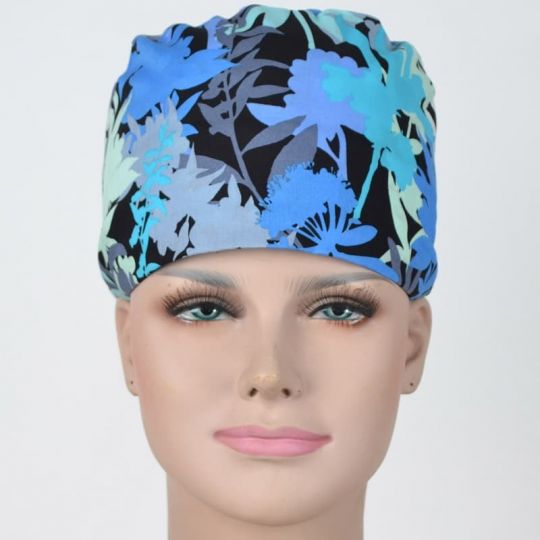 Calot Operatoire Bleu motif Vegetation