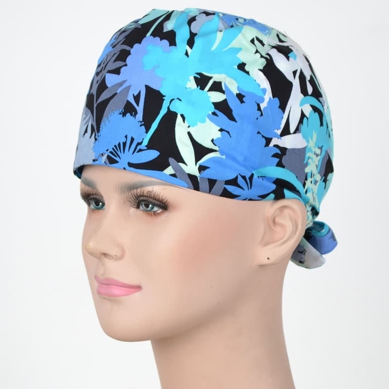 Calot Operatoire Bleu motif Vegetation