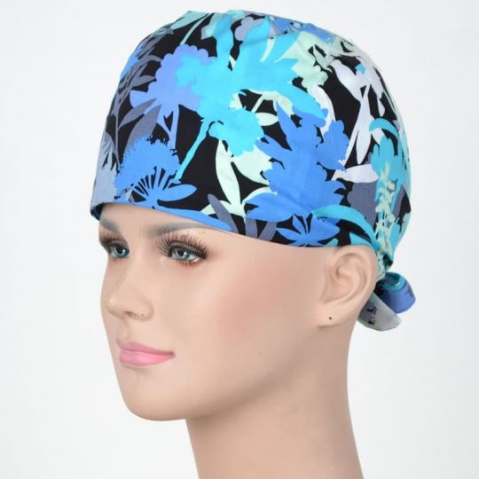 Calot Operatoire Bleu motif Vegetation