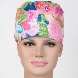 Calot Medical imprimé Fleurs Irisées