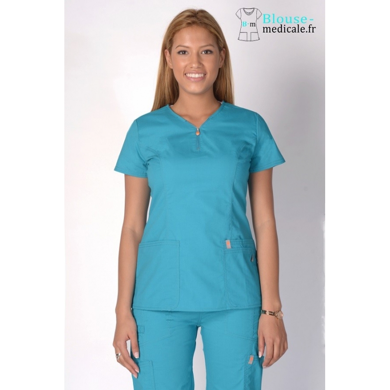 Tunique Medicale Femme Code Happy Bleu Lagon 46600AB