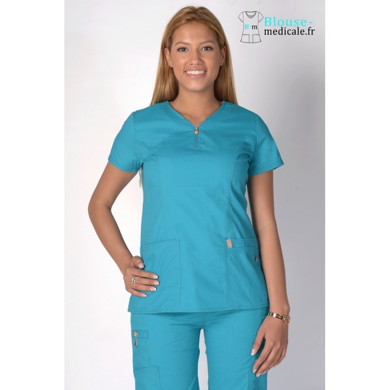 Tunique Medicale Femme Code Happy Bleu Lagon 46600AB