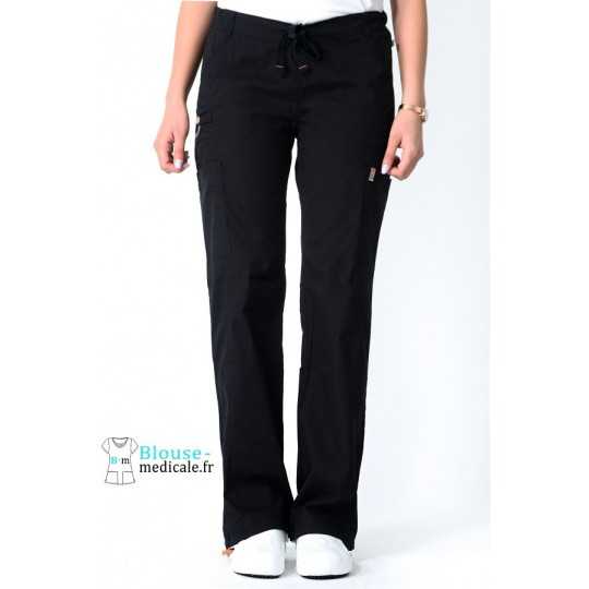 Pantalon Medical Femme Anti taches Noir