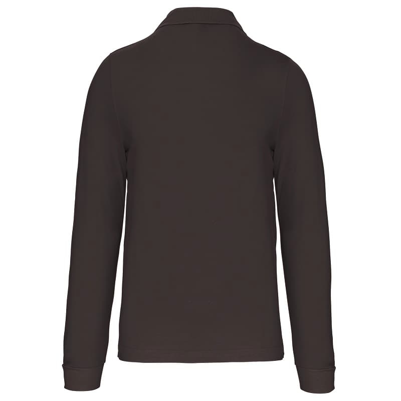 Polo Homme Manches Longues 100% Coton Blanc