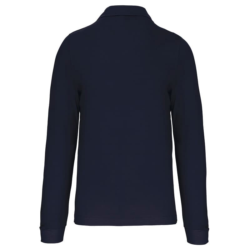 Polo Homme Manches Longues 100% Coton Blanc