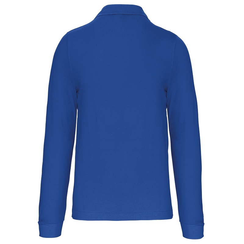 Polo Homme Manches Longues 100% Coton Blanc