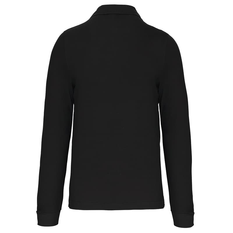 Polo Homme Manches Longues 100% Coton Blanc