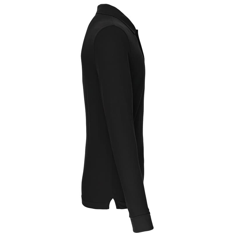 Polo Homme Manches Longues 100% Coton Blanc