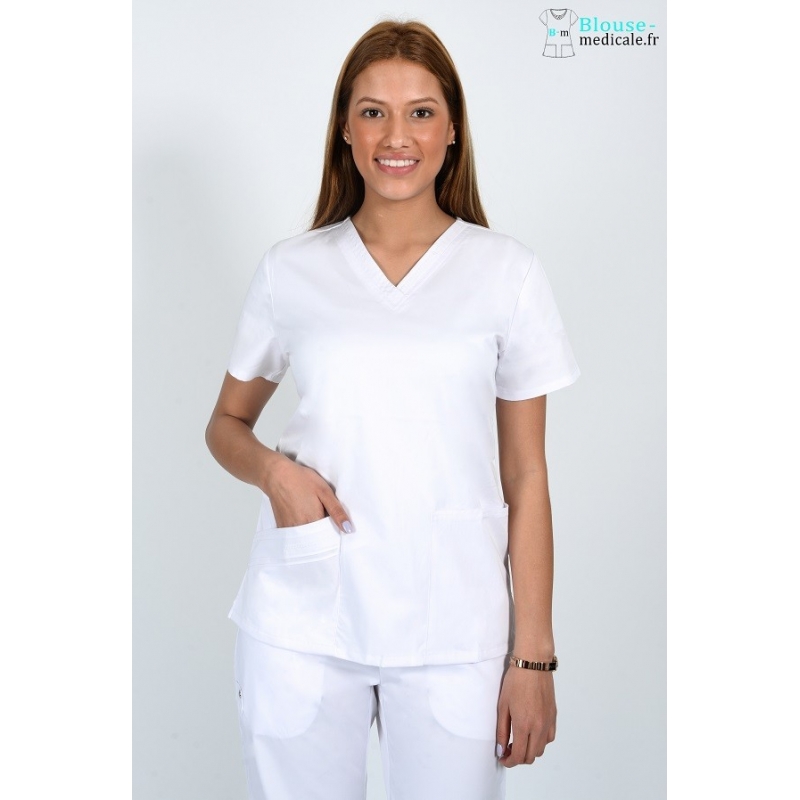 Tunique Medicale Cherokee Luxe Femme Blanc 1845