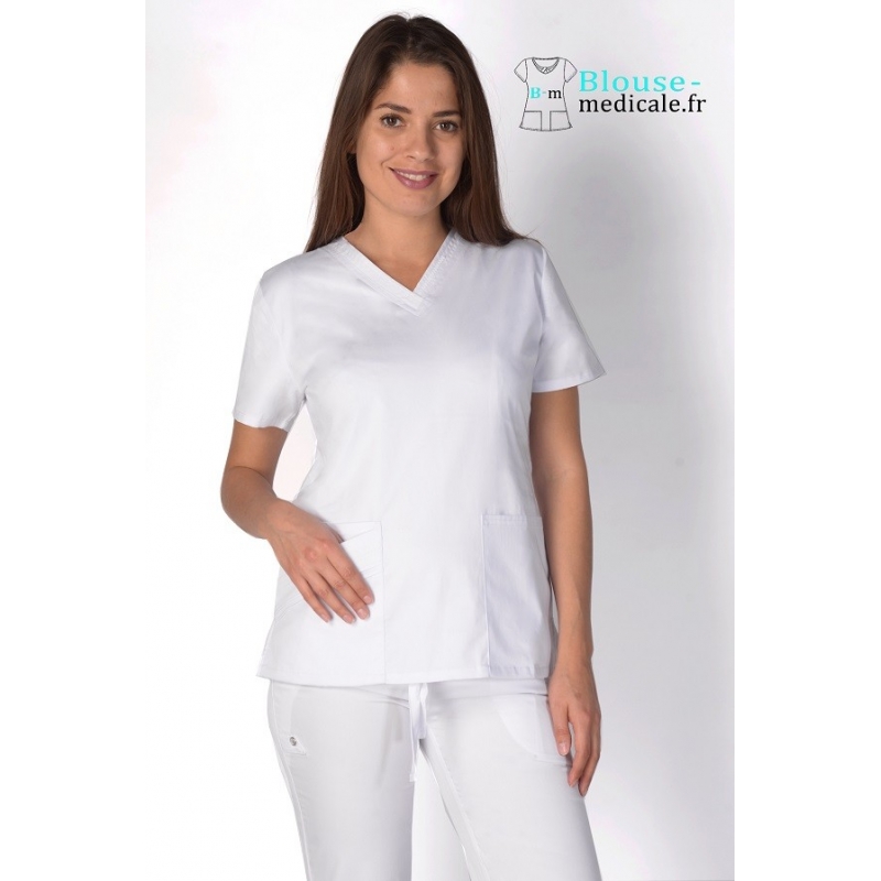 Tunique Medicale Cherokee Luxe Femme Blanc 1845