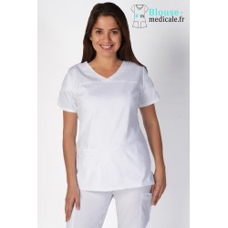 Tunique Medicale Cherokee Femme Blanc 4727
