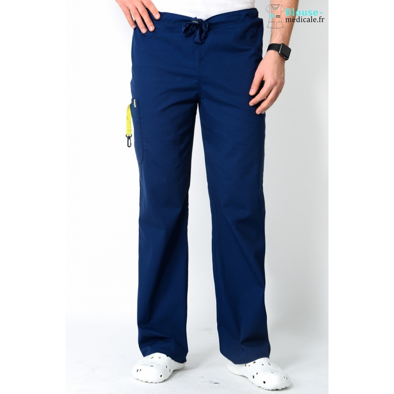 Pantalon Médical Homme Anti Tâches Code Happy Bleu Marine 16001AB