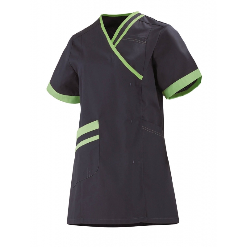 Tunique Médicale Couleur Femme Lafont Lilée Gris Anthracite Vert Pomme