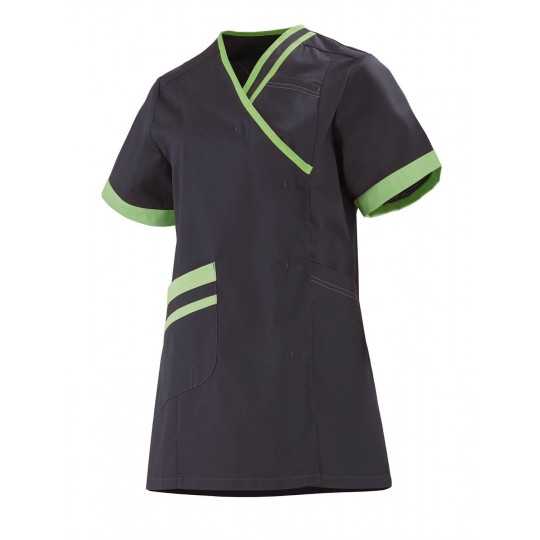 Tunique Médicale Couleur Femme Lafont Lilée Gris Anthracite Vert Pomme