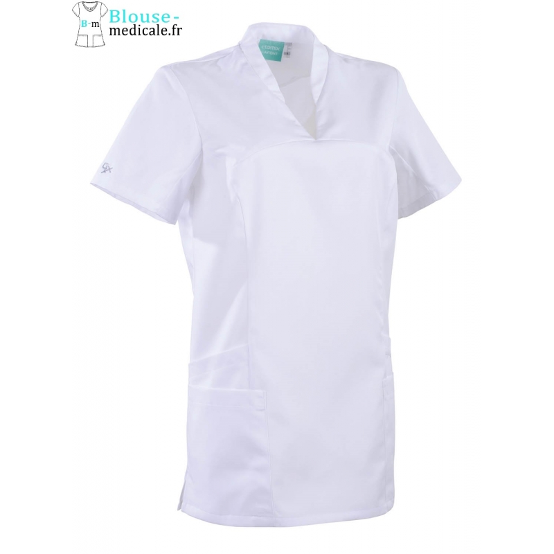 Tunique Medicale Lafont Clemix 2.0 Femme LAURA Blanc