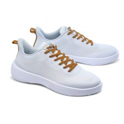 Basket Hopital ultra confortable Schu'zz Snug Blanc Camel