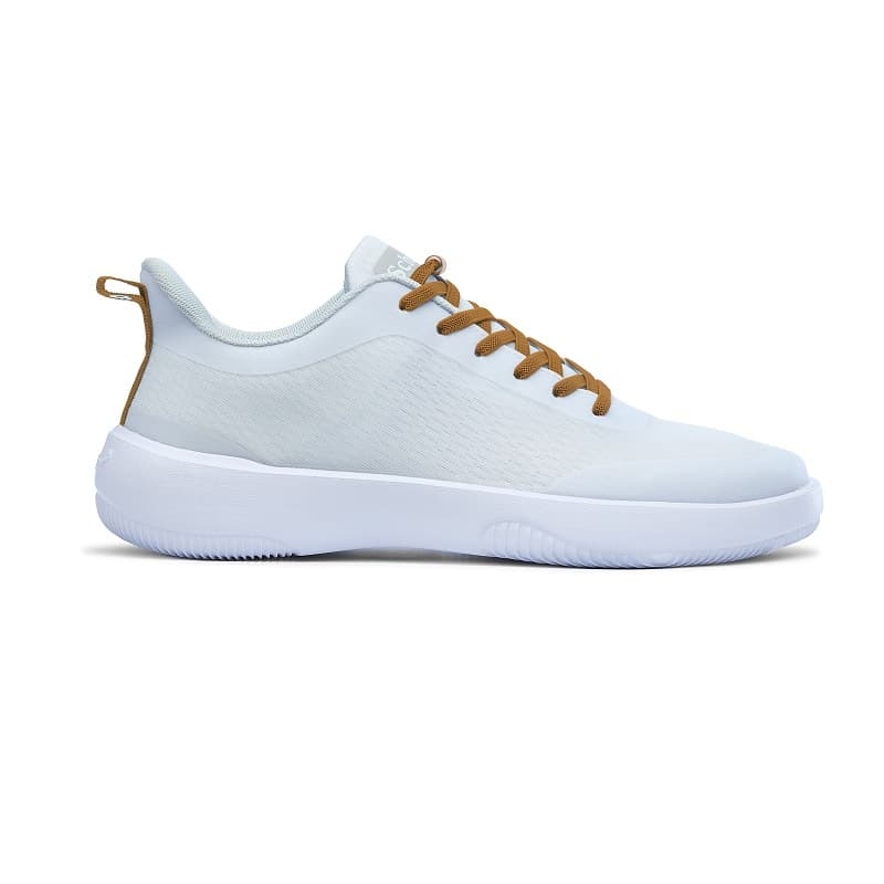 Basket Hopital ultra confortable Schu'zz Snug Blanc Camel