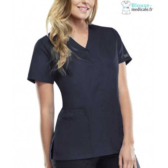 Blouse Médicale Pression Femme Cherokee 4770 Gris Anthracite