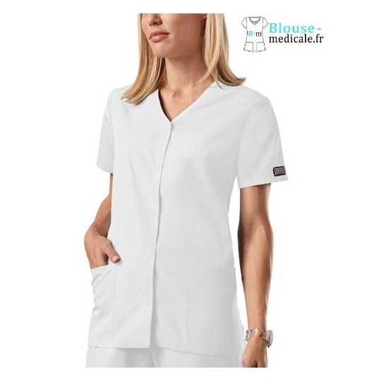 Blouse Médicale Pression Femme Cherokee 4770 blanc