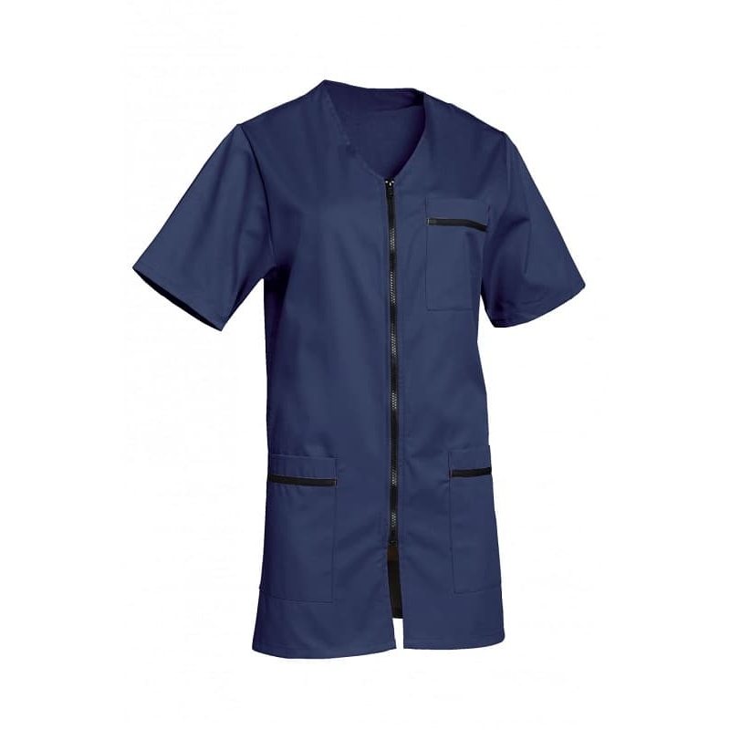 Blouse Medicale Femme Zippée Lena Bleu Marine