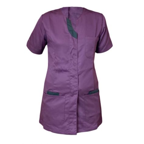 Blouse Medicale LILA Manches Courtes Prune