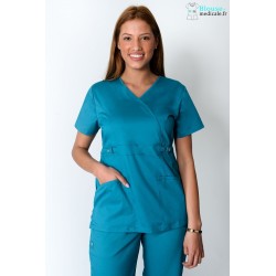 Tunique Medicale Femme Cherokee Luxe Bleu Lagon 21701