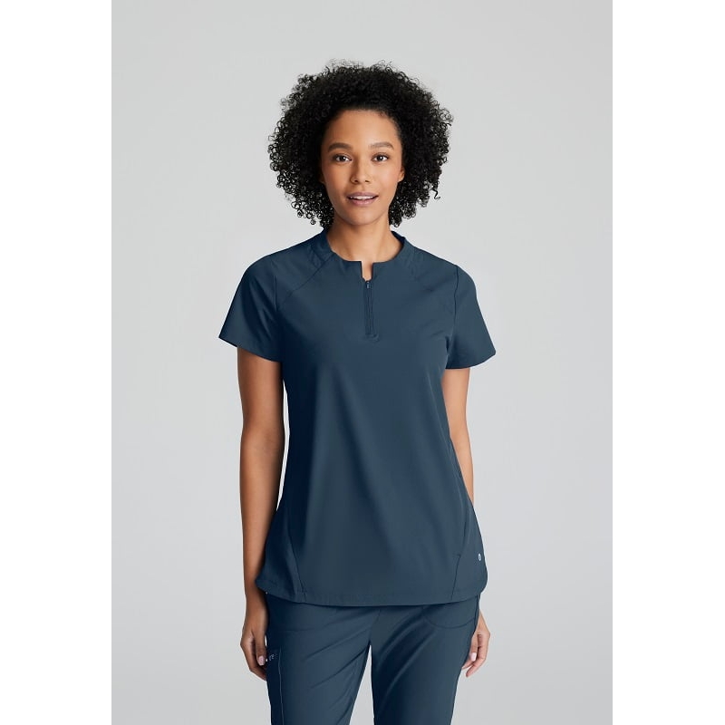 Tunique Médicale Col Rond Zippé Femme BOT216 Barco