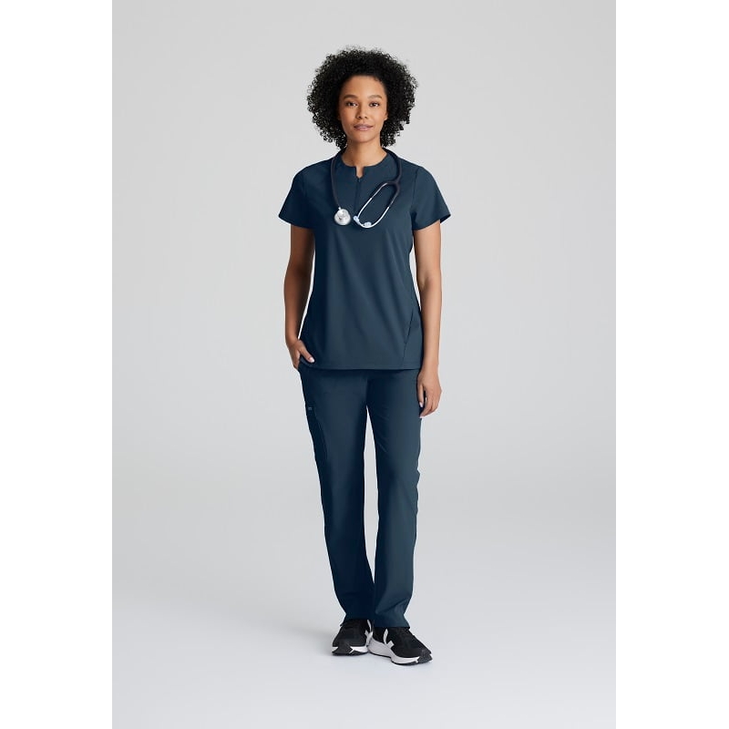 Tunique Médicale Col Rond Zippé Femme BOT216 Barco