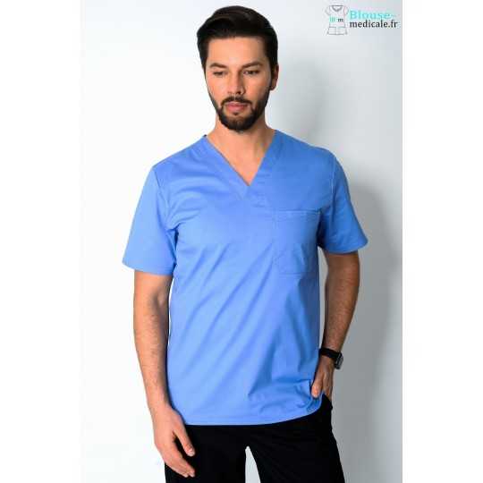 Tunique Medicale Cherokee Homme Bleu Ciel 4743