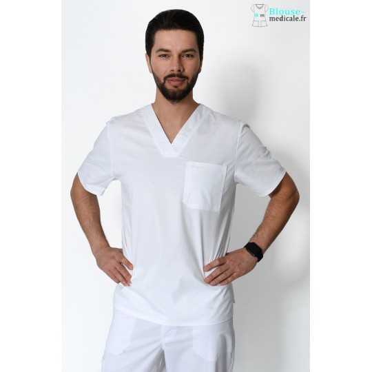Tunique Medicale Cherokee Homme Blanc 4743