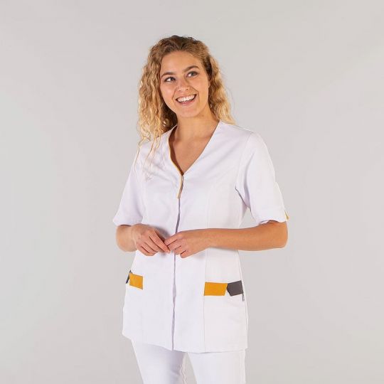 Blouse pharmacienne bicolore légère Cris Gary's