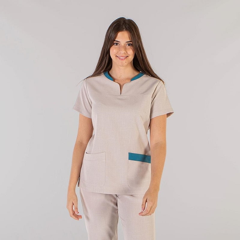 Tunique médicale femme aspect lin Mirta Gary's