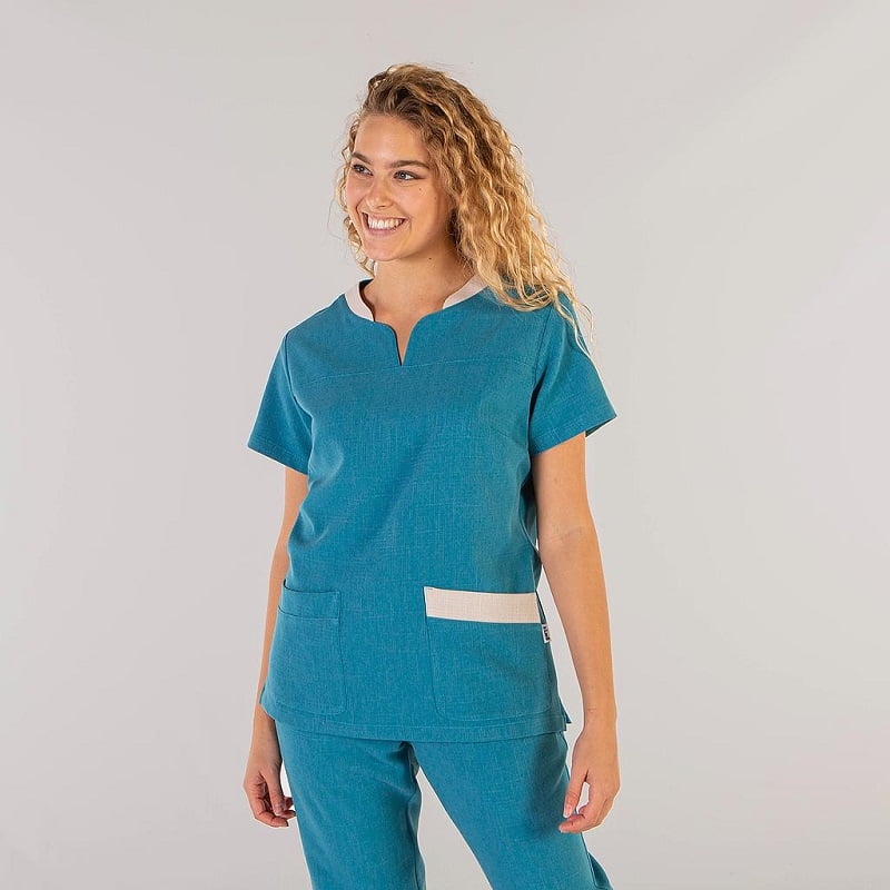 Tunique médicale femme aspect lin Mirta Gary's