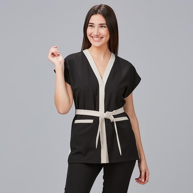 Blouse esthéticienne réglable aspect lin Loto Gary's