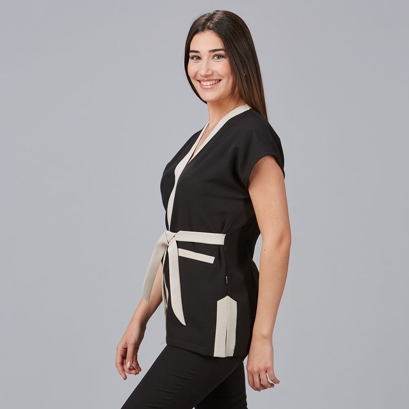 Blouse esthéticienne réglable aspect lin Loto Gary's