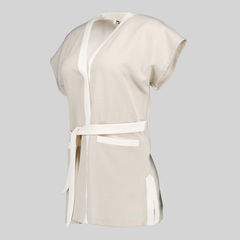 Blouse esthéticienne réglable aspect lin Loto Gary's