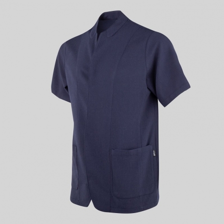 Blouse à pression homme aspect lin Cliclamen Gary's