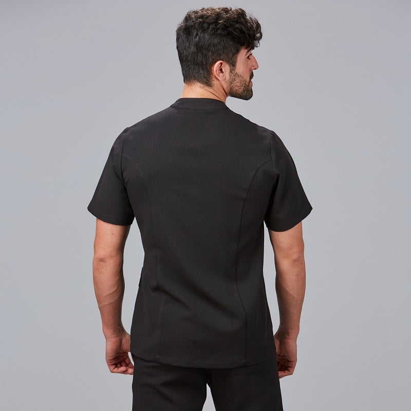 Blouse à pression homme aspect lin Cliclamen Gary's