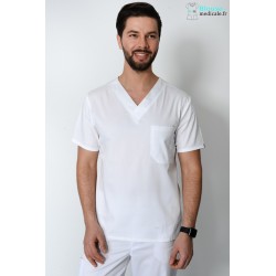 Tunique Medicale Cherokee Antimicrobienne Unisexe Blanc 34777A