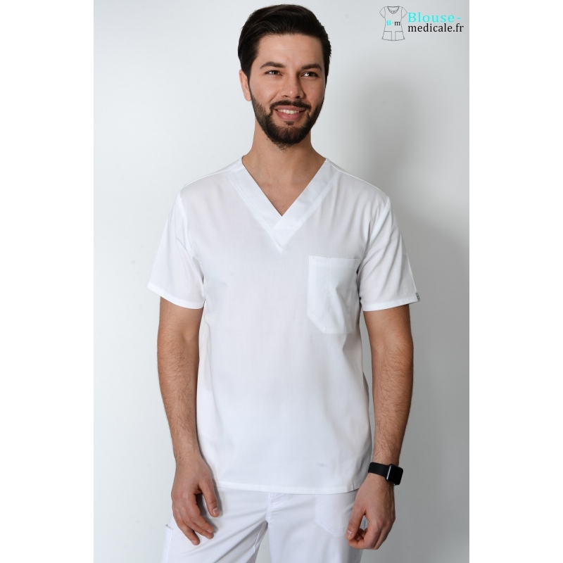 Tunique Medicale Cherokee Antimicrobienne Unisexe Blanc 34777A