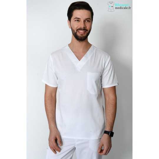 Tunique Medicale Cherokee Antimicrobienne Unisexe Blanc 34777A