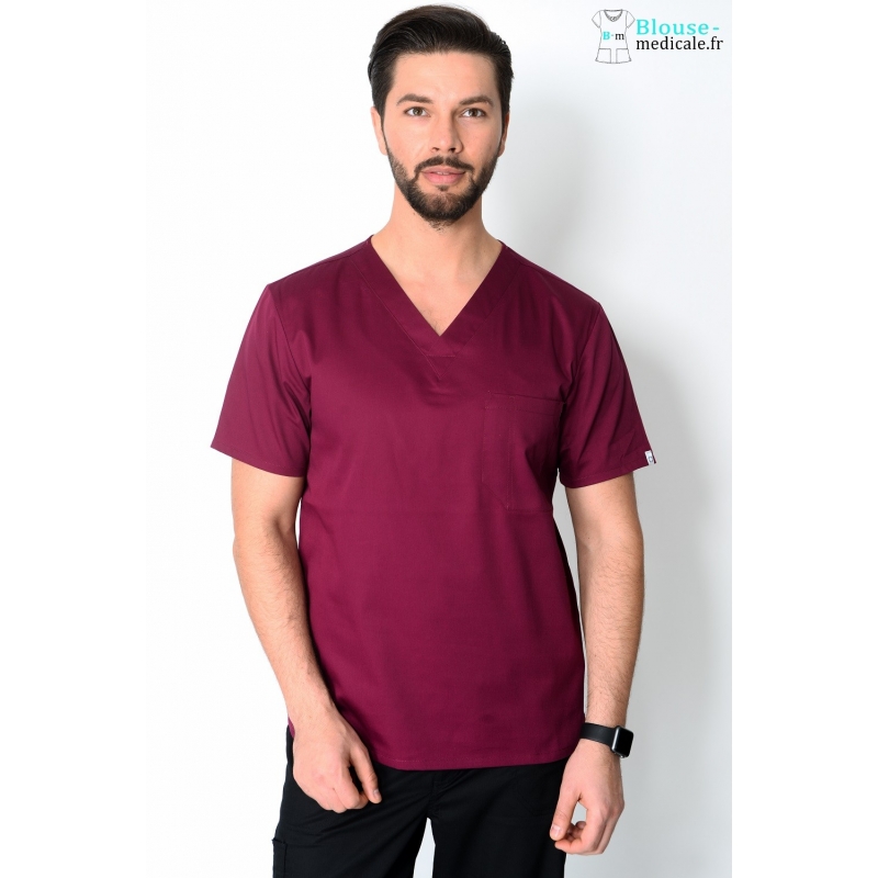 Tunique Medicale Cherokee Antimicrobienne Unisexe Bordeaux 34777A