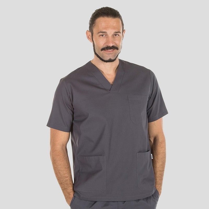 Casaque médicale unisexe sergé col v Gary's