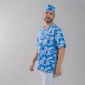 Tunique médicale unisexe imprimé coeurs bleu Agatha Gary's