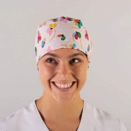 Calot chirurgien élastique imprimé Fleur Multicolor Gary's