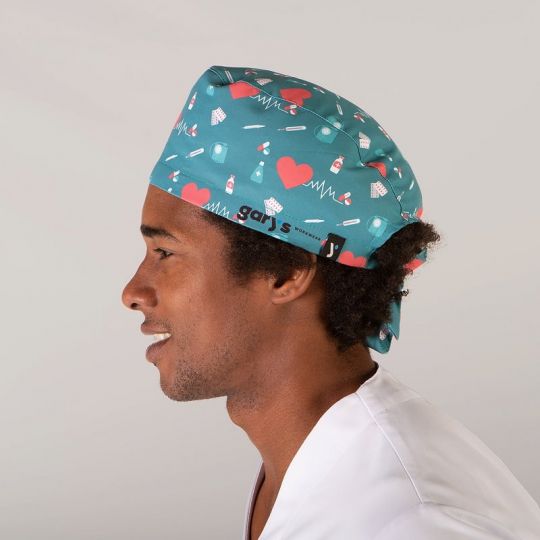 Calot infirmière à nouer imprimé Instrument Médical Gary's