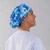 Calot médical imprimé coeurs bleu Agatha Gary's