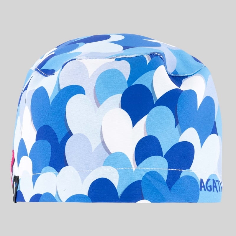 Calot médical imprimé coeurs bleu Agatha Gary's