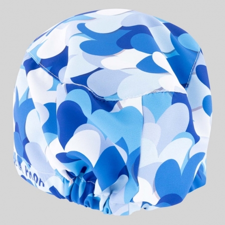 Calot médical imprimé coeurs bleu Agatha Gary's