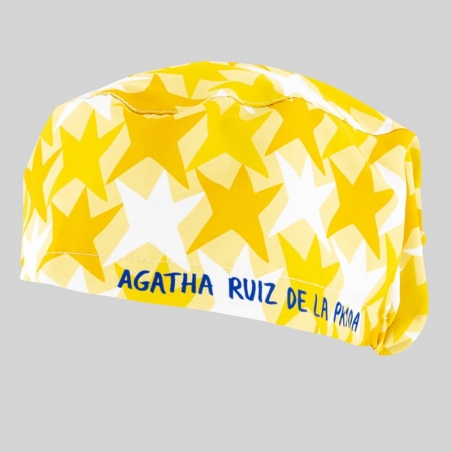 Calot infirmière imprimé étoiles jaune Agatha Gary's